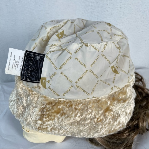 Metropolis Couloir Skiwear vintage fuzzy hat medium large oversized butterscotch - Picture 7 of 16